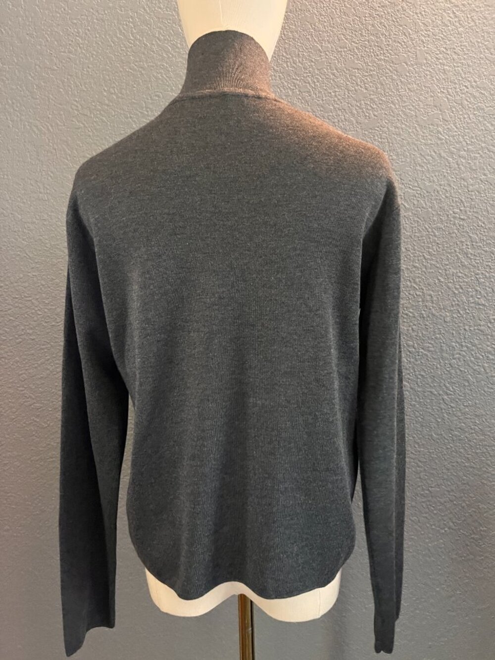 HERMES PULL COL MONTANT MOCK NECK LOGO SWEATER NWOT CASHMERE & SILK BLEND - 36 - Picture 5 of 11